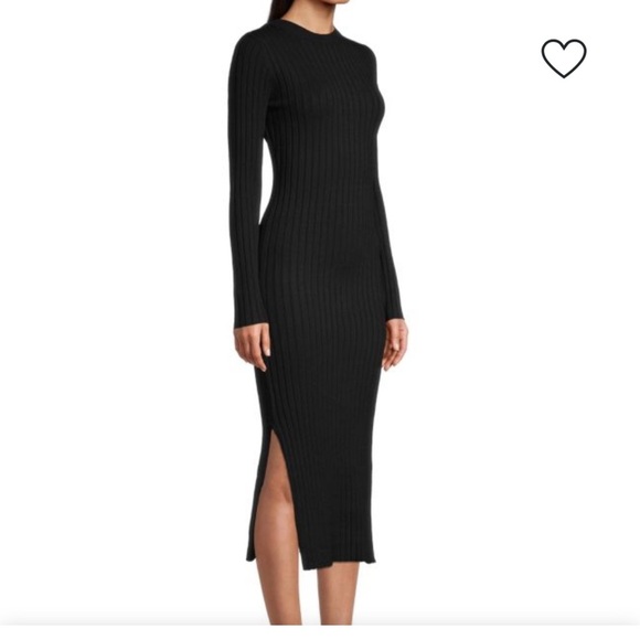 Sam Edelman Rib-Knit Long Sleeve Sweater Dress - Cream - Picture 15 of 15